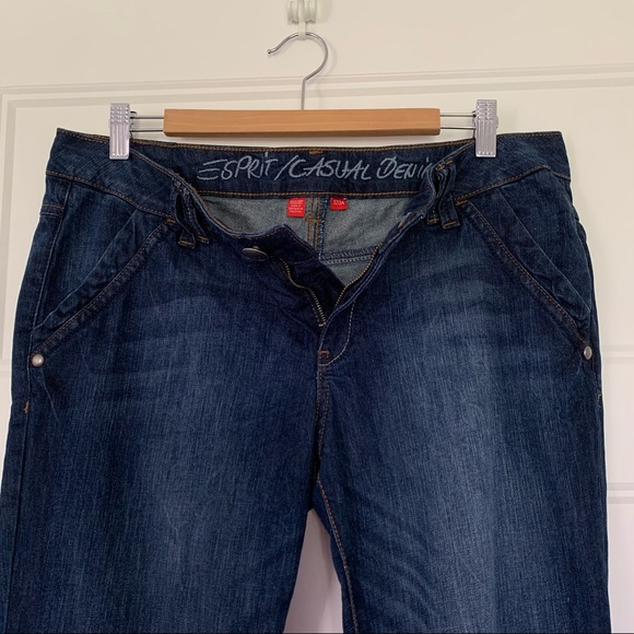 Esprit - Wide Leg Dark Wash Jeans - Size 32 - Picture 7 of 15